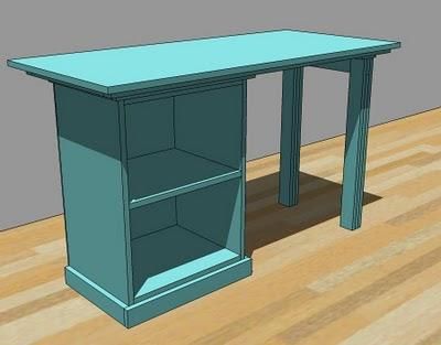 Diy Desk Plans, Chair Inspiration, Cheap Patio Furniture, Kids Desk, Desk Plans, Desk Area, White Kitchen Island, Kids' Desk, Diy Desk