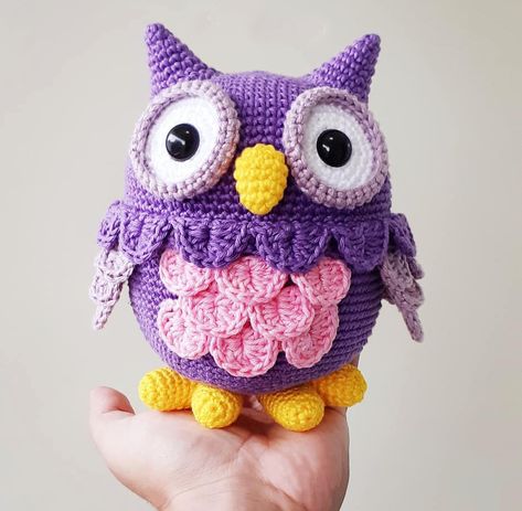 Owl Amigurumi Free Pattern, Owl Crochet Pattern Free, Crochet Elephant Pattern, Doll Amigurumi Free Pattern, Owl Crochet Patterns, Crochet Doll Tutorial, Giraffe Crochet, Crochet Owl, Crochet Dragon