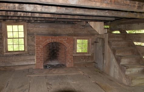 Hannah cabin, mid-1800s, Gr. Smoky Mntns. Hunting Cabin Interior, Small Hunting Cabin, Garrison House, Getaway Cabin, Old Cabin, Sept 1, Hunting Cabin, Cabin Interiors, Gravel Road