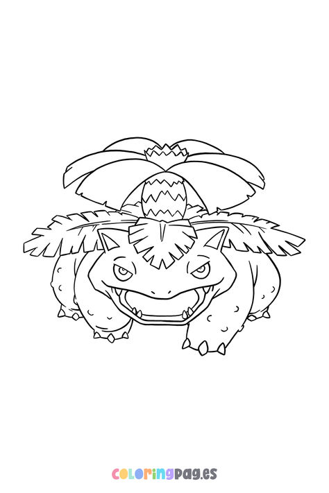 Discover fun and creative ways to engage your kids with our free Venusaur coloring page, perfect for all Pokémon fans! Venusaur Pokemon, Starter Pokemon, Pokemon Craft, Minnie Mouse Christmas, Budget Crafts, Green Color Schemes, Pokemon Coloring Pages, Pokemon Coloring, Animal Groups