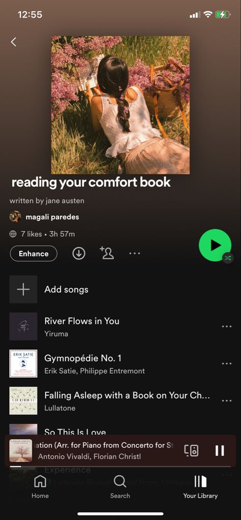 playlist to read your comfort book Comfort Playlist, Reading Playlist, Erik Satie, River Flow In You, To Read, Books To Read, Songs, Reading, Books