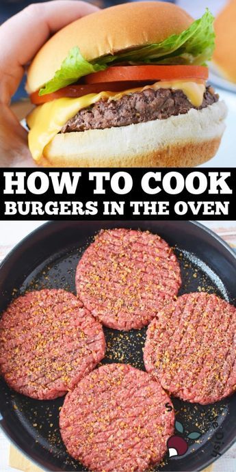 Oven Baked Hamburgers, easy to make delicious burgers at home in the oven, no mess, no fuss and way easier than the grill, these simply burgers are a great weeknight dinner meal any time of the year. Burgers In The Oven How To Bake, Hamburger In The Oven, How To Cook Hamburgers In The Oven, Cooking Burgers In The Oven, Broiled Hamburgers In Oven, Cooking Hamburgers In The Oven, Baked Hamburgers In Oven, Oven Baked Hamburger Patties, Oven Baked Hamburgers