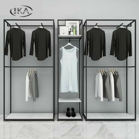 T Shirt Display, Clothing Rack Display, Clothing Store Displays, Clothing Store Interior, Clothing Store Design, Store Design Boutique, Shirt Display, Hanging Display, Clothing Displays