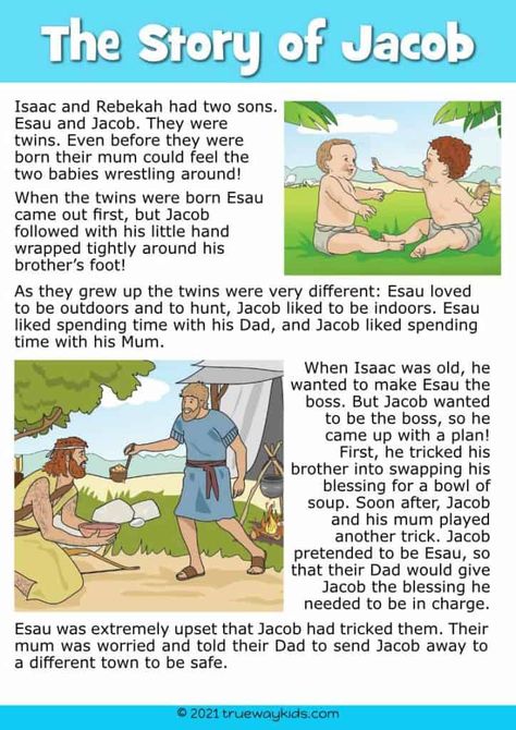 Sunday Class Lessons, Bible Stories For Kids Printable, Bible Lessons For Kindergarteners, Jacob Bible Story, Bible Stories For Kids Sunday School, Cinderella Story For Kids, Children Bible Stories, Bible Quotes Malayalam, Kids Bible Stories