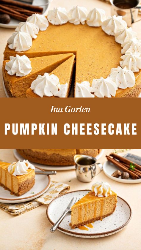 Ina Garten Pumpkin Cheesecake Pumpkin Walnut Cheesecake, Pumpkin Ginger Cheesecake, Homemade Pumpkin Cream Cheese, Egg Free Pumpkin Cheesecake, Pumpkin Cake With Sour Cream, Pumpkin Puree Deserts, Southern Living Pumpkin Cheesecake, White Pumpkin Cheesecake, Quick Pumpkin Cheesecake