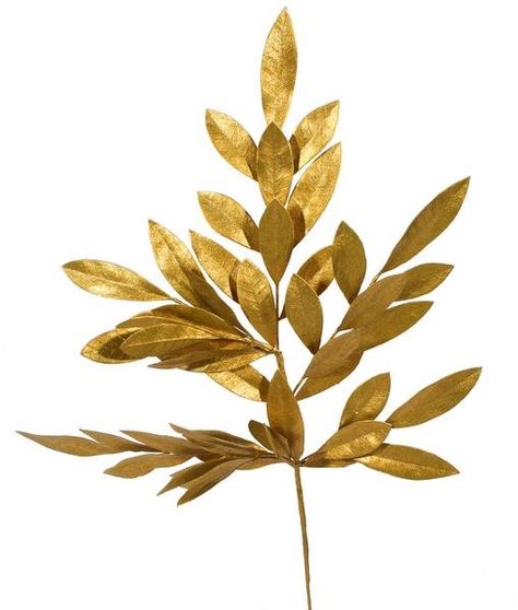 Gold Glitter Gold Bay Leaf Spray 23' Christmas Tree Glitter, Christmas Tree Picks, Wreath Frames, Glitter Leaves, Bay Leaf, Bay Leaves, Christmas Flowers, Illustration Character Design, Holiday Design