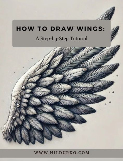 How to Draw Wings: A Step-by-Step Tutorial - Colorful Conversations: HildurKO's Visual Journal How To Draw Wings Angel, Angel Wing Drawing, How To Draw Wings, Drawing Wings, Draw Wings, Side View Drawing, Angel Wings Drawing, Tattoo Techniques, Wings Drawing