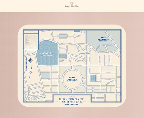 Big Fernand on Behance Creative Map Design, Communication Illustrations, French Burger, Creative Maps, Burger Branding, Map Brochures, Restaurant Identity, Map Illustration, 타이포그래피 포스터 디자인