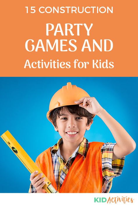 Construction Games Preschool, Construction Theme Party Games For Kids, Construction Kids Activities, Construction Theme Birthday Party Games, Construction Theme Games, Construction Games For Kids, Construction Birthday Games, Construction Party Games Activities, Construction Theme Party Games