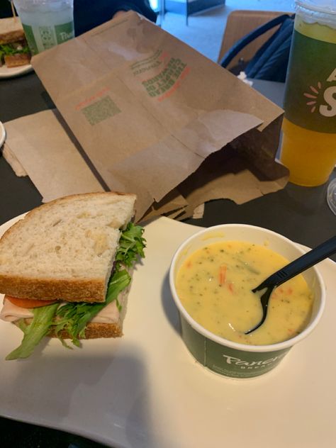 #panera #aesthetic #food #healthy #cozy Panera Bread Aesthetic, Panera Aesthetic, Panera Food, Aesthetic Food Healthy, Panera Bread, Food Is Fuel, Food Healthy, Food Obsession, Healthy Meal Prep