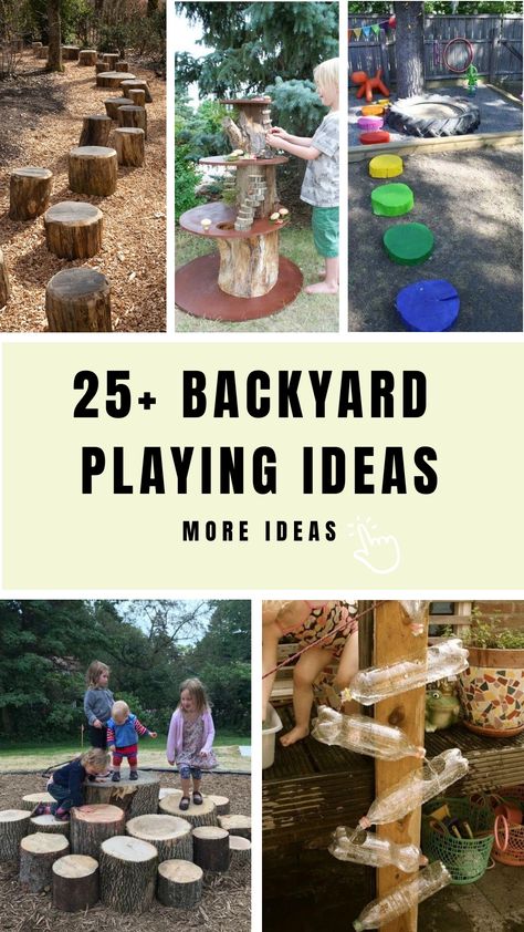 25 Backyard Playing Ideas for Kids Fresco, Homemade Obstacle Course, Outdoor Art Studio, Playing Ideas, Kids Outdoor Playground, Fresco Art, Kid Friendly Backyard, Outdoor Kids Play Area, Nature Scavenger Hunt