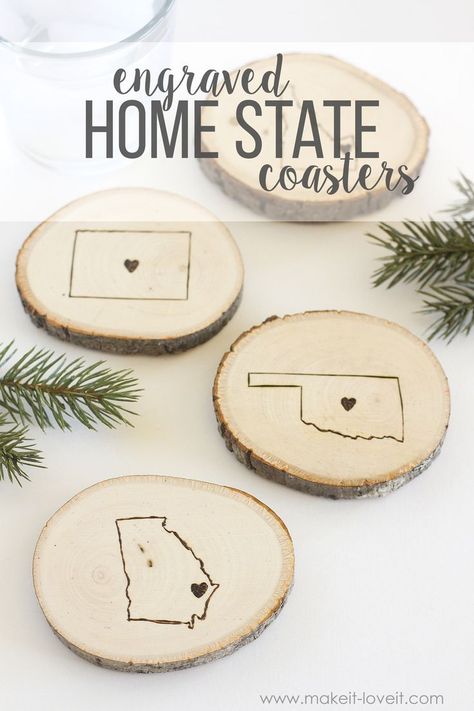 Simple HOSTESS GIFT IDEAS: (flavored butters, engraved coasters and spoons) Diy Hostess Gifts, Easy Hostess Gifts, Flavored Butters, Wood Gifts Diy, Hostess Gift Ideas, Engraved Coasters, Wood Slice Crafts, Woodburning Projects, Wood Burning Crafts