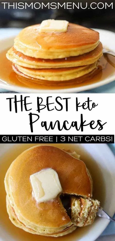 Coconut Flour Pancakes Recipe, Best Keto Pancakes, Keto Gluten Free, Low Carb Pancakes, Keto Recipes Breakfast, Resep Diet, Keto Pancakes, Recetas Keto, Low Carb Breakfast Recipes