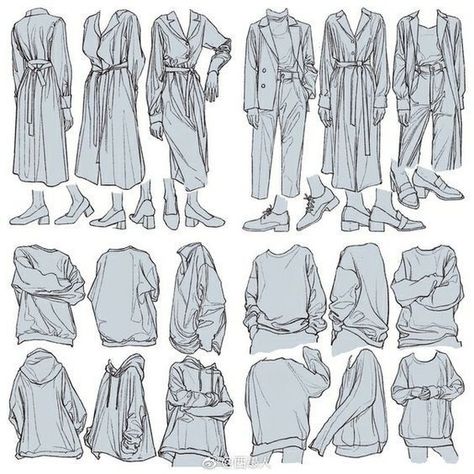 clothes drawing sketch doodle practice reference character design 캐릭터 드로잉, Anime Drawings Tutorials, Drawing Clothes, Art Tutorials Drawing, Character Design References, Drawing Base, Drawing Poses, Drawing Reference Poses, Art Drawings Sketches