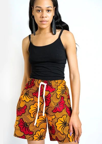 African Diaspora Inspired Shorts for Men & Woman – DIOP African Shorts Outfits Women, African Print Shorts For Women, Kitenge Shorts For Ladies, African Shorts, Ankara Shorts, Stay Cool In The Heat, Black One Piece Jumpsuit, African Print Jumpsuit, Handle The Heat