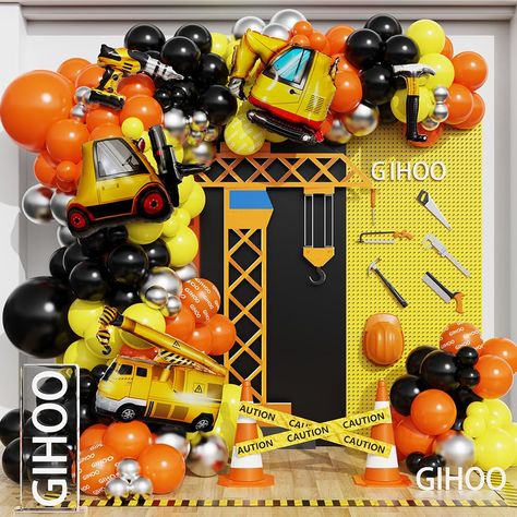 PRICES MAY VARY. 🚧🚧 [Construction Birthday Party Supplies]The construction balloon arch kit is perfect for construction theme birthday ,birthday,baby shower. Whether you're planning a small gathering or a large event, our balloon arch kit will instantly transform any space into a lively and energetic atmosphere.Make your Construction loving friends or family birthday extra special with this construction balloon arch kit. 🚧🚧【Premium Value Pack】The construction birthday party tballoon arch kit Construction Theme Birthday, Construction Theme Birthday Party, Construction Birthday Party, Construction Theme, Construction Birthday, Dump Truck, Balloon Arch, Birthday Party Supplies, Birthday Party Decorations