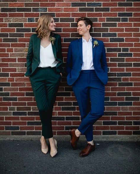 Women In Suits Wedding, Tomboy Wedding Outfit, Wedding Officiant Attire, Officiant Attire, Lesbian Wedding Suit, Women Wedding Suit, Lesbian Wedding Outfits, Lesbian Suit, Wedding Fits