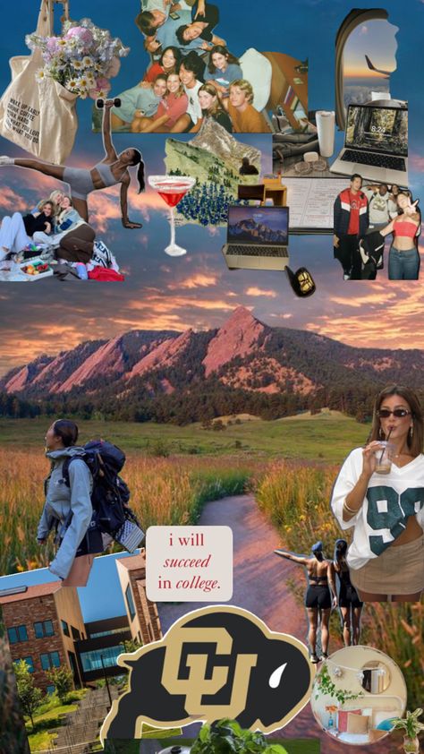 Inspo Cu Boulder, I Will Succeed, College Vision Board, Colorado Boulder, Dream College, Mountain High, Dream School, University Of Colorado, Boulder Colorado