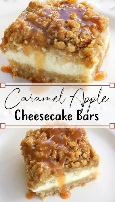 Amazing Thanksgiving Desserts, Apple Cheesecake Bars, Caramel Apple Cheesecake Bars, Thanksgiving Baking, Potluck Desserts, Fall Baking Recipes, Thanksgiving Desserts Easy, Caramel Apple Cheesecake, Apple Cheesecake