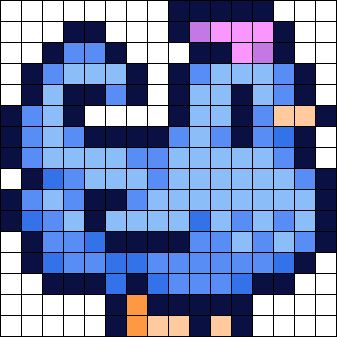 Perler Projects, Blue Chicken, Easy Perler Beads Ideas, Pixel Art Templates, Pattern Maker, Perler Bead Templates, Diy Perler Bead Crafts, Pixel Art Grid, Beads Designs