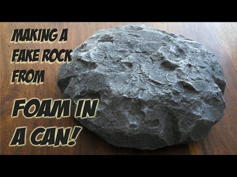 Diy Faux Rock Cover, Spray Foam Diy Projects, How To Make Fake Rocks And Boulders, How To Make A Fake Rock Cover, How To Make Fake Rocks With Paper, Diy Fake Boulders, Diy Faux Rocks How To Make, Fake Boulders How To Make, Fake Rocks Diy How To Make