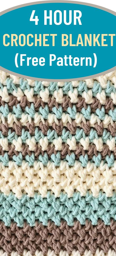 Beginner Crochet Blanket Tutorial, Crochet Blanket Ideas For Men, 6 Day Kid Blanket Crochet Pattern Free, Crochet Patterns Blanket Easy, Beginner Crochet Projects Blankets, Crochet Projects For Boys, Crochet Blanket For Boys, Fast Crochet Blanket, Beach Blanket Crochet