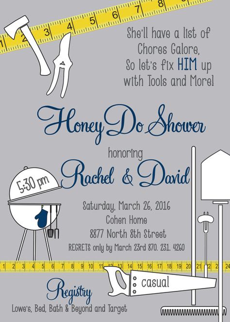 Honey Do Shower, Ocean Springs Ms, Man Shower, Honey Do, Couples Bridal Shower, Couple Wedding Shower, Ocean Springs, Bbq Invitation, Garden Shower