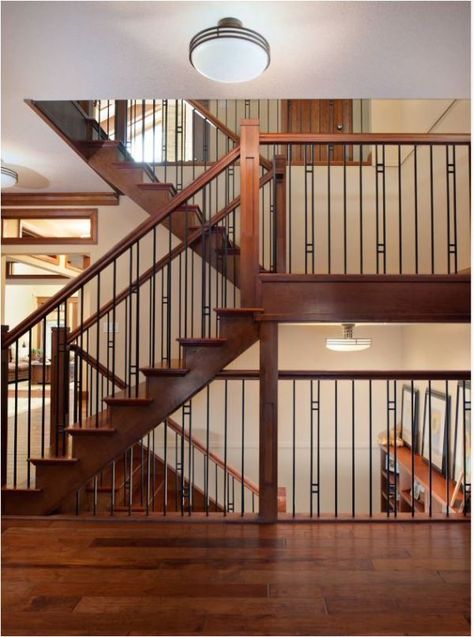 Indoor stair railing