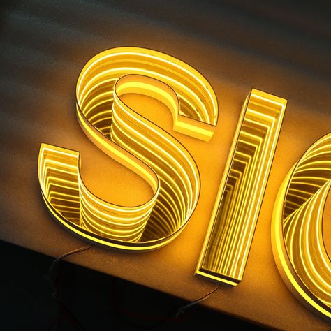 Product Description: Introducing our Custom Infinity Mirror LED Track Channel Letters! These beautifully crafted letters and numbers are the perfect addition to your business signage or personalized wall decor. Handmade with care, these custom signs are made using premium quality materials such as metal, acrylic, UV print, laser-cut metal, and LEDs. Highlights: - Handmade with care by a team of professionals - Multiple customization options available - Prominent your business with a strikingly unique sign - Perfect decor for any space, both indoors and outdoors - Crafted using premium quality materials Benefits: 1. Eye-catching Design: Our Custom Infinity Mirror LED Track Channel Letters are designed to make your business stand out. The infinity mirror effect combined with the LED lighting Led Letters Signage, Lighted Signage, Mirror Signage, Infinite Mirror, Sign Photography, Letter Art Design, 3d Signs, Led Signage, Personalized Wall Decor