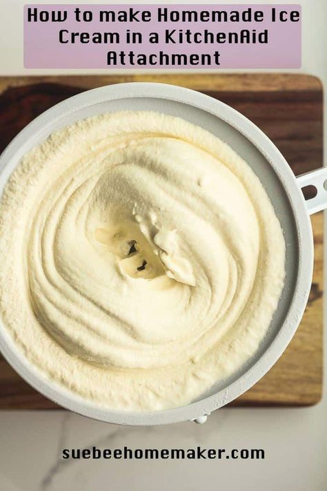 Kitchenaid Ice Cream Recipes, Butter Pecan Ice Cream Recipe, Kitchen Aid Ice Cream Recipes, Kitchenaid Ice Cream, Homemade Vanilla Ice Cream Recipe, Homemade Ice Cream Recipes Machine, Kitchenaid Recipes, Kitchenaid Ice Cream Maker, Kitchen Aid Ice Cream