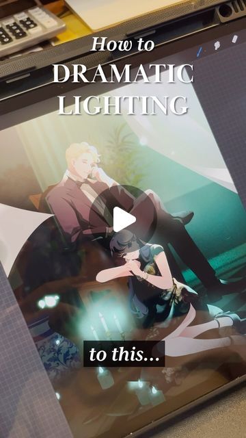 Dramatic Lighting Tutorial Digital Art, Dramatic Lighting Tutorial, Light Tutorial Digital Art, Webtoon Procreate, How To Do Lighting Digital Art, Lighting Tutorial Digital Art, Lighting Tutorial, Dramatic Lighting, Art Classes