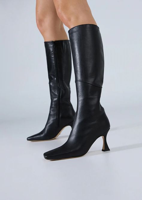 Shop Women's Stylish Knee High Boots Online – Tony Bianco USA Tony Bianco Heels, Thigh High Boots Flat, Shop Boots Online, Embellished Heels, Metallic Shoes, Black Knee High Boots, Tony Bianco, Stiletto Boots, Bow Heels