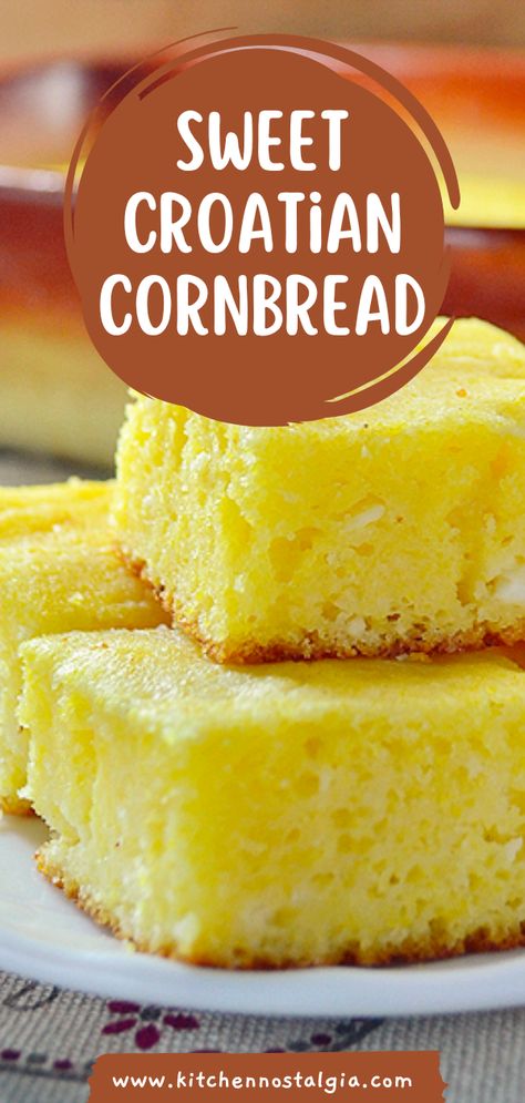 Croation Recipes, Croatia Food, Delicious Cornbread, Corn Cakes, Croatian Recipes, Corn Bread Recipe, Entree Recipes, Polish Recipes, European Food