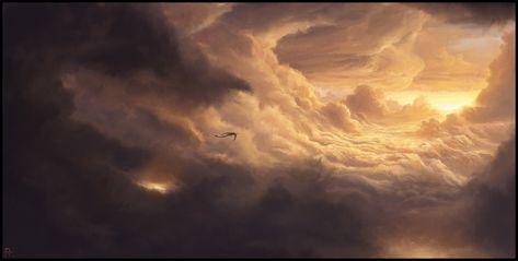 Above The Clouds, Alexander Pohl on ArtStation at https://www.artstation.com/artwork/dgel3 Cloud Lights, Cloud Art, Sky Painting, Cloud Painting, Above The Clouds, Painting Wallpaper, Nature Images, Wallpaper Pc, Another World