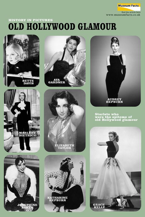 50s Fashion Hollywood, Old Hollywood Glamour Outfits Style, Golden Hollywood Fashion, Hollywood Theme Party Dress, Old Hollywood Gowns Vintage, Old Hollywood Glamour Make Up, Classic Hollywood Outfits, Hollywood Glamour Moodboard, Old Glamour Dress