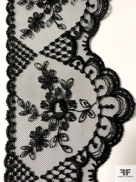 SKU: 12467 Content: Nylon Color: Black Width: 3 inches Lace Sketch, Victorian Elements, Black Lace Tattoo, Digital Stationary, Floral Arches, Lace Tattoo Design, Tropical Fabric Prints, Black Lace Fabric, Vegetable Bag