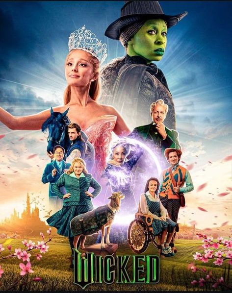 Wicked Movie | fanmade poster | Facebook Fanmade Poster, Wicked Movie, Snow And Charming, Wicked Musical, Witch Of The West, New Disney Princesses, Glinda The Good Witch, Fairy Stories, Defying Gravity