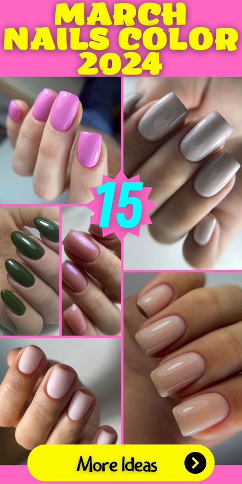 Simple Yet Trendy Nail Ideas for March 2024: In March 2024, simple yet trendy nail ideas will dominate. Think single-color manicures in trendy winter shades like deep blue or emerald green, perfect for those who prefer a clean and straightforward look. These colors will be stunning on all nail types, including stiletto and ballerina nails. March Gel Nails Ideas 2024, March Manicure Ideas, Trendy Spring Nails Solid Color, March Nails Ideas 2024, March Dip Nails Ideas, March 2024 Nails, March Gel Nails Ideas, Nail Ideas For March, April Nails Colors