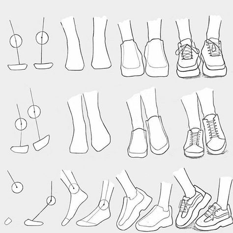 Shoe Tutorial, Fashion Drawing Sketches, Fashion Drawing Tutorial, Art Tools Drawing, Anime Base, Sketches Tutorial, 캐릭터 드로잉, Easy Drawings Sketches, Figure Drawing Reference