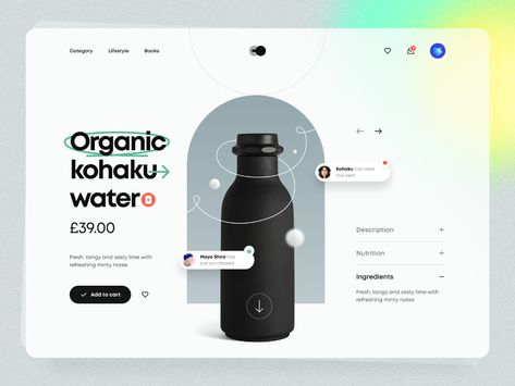 Køhaku – Product Page by Tran Mau Tri Tam ✪ for UI8 on Dribbble Digital Product Website Design, Product Detail Page Design, Blender Inspiration, Bio Pool, Ui Ux Website, Ui Ux 디자인, Desain Ui, Ui Design Website, Ui Design Inspiration