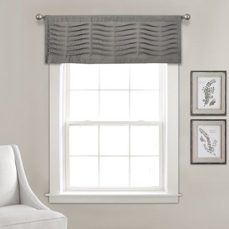 Curtain White, Wave Texture, Lush Decor, Valance Window Treatments, Window Valance, Wave Pattern, Rod Pocket, Natural Light, Dark Gray