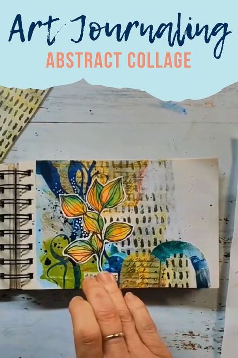 If you're looking for a fun and creative way to express yourself, try making a mixed media art journal page. My latest tutorial shows you how to create a beautiful collage using handmade papers and stamps. Mixed Media Painting Techniques, Abstract Art Journal, Art Journal Collage, Collage Crafts, Fodder School, Collage Video, Mixed Media Art Journal, Collage Papers, Mixed Media Art Tutorials