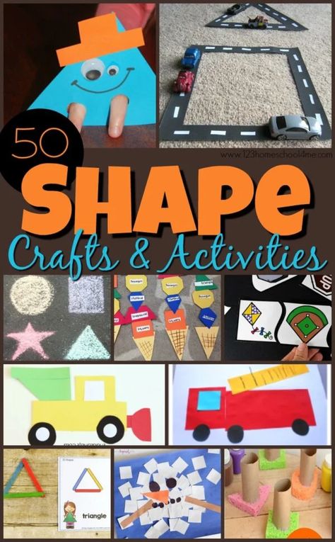 Shapes For Toddlers, Shapes Lessons, Truck Crafts, Shape Activities Preschool, Teaching Shapes, Crafts And Activities For Kids, Shapes Preschool, Shapes For Kids, Learning Shapes