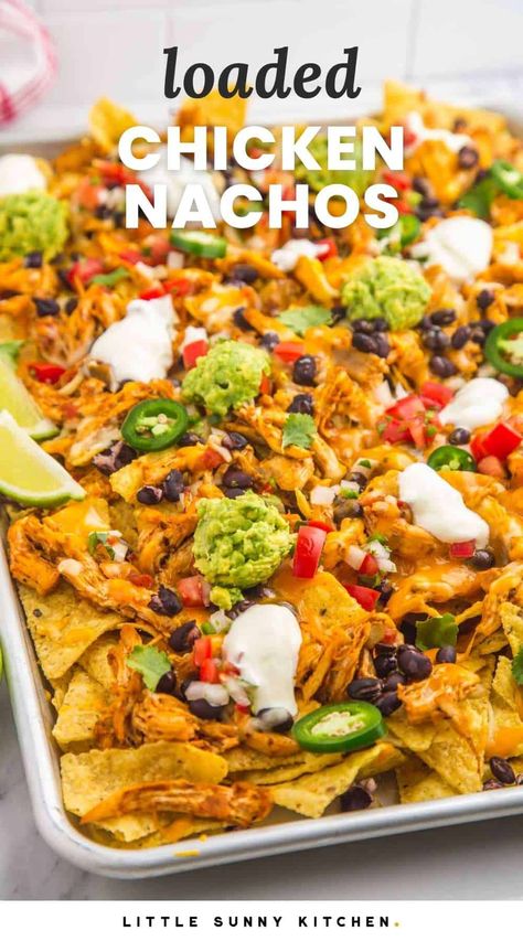 Sheet Nachos Chicken, Mexican Chicken Nachos Recipe, Quick Nachos Recipe, Best Nachos Recipe Chicken, Chicken Nachos With Rotisserie Chicken, Homemade Nachos Chicken, Fajita Nachos Recipe Chicken, Nacho Chicken Recipe, Nacho Recipes Chicken