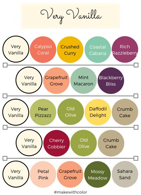 Color of the Week - Very Vanilla - Mackenzie Makes Vanilla Color, Color Of The Week, Colour Combos, Color Palate, Color Grouping, Colour Board, Adobo, Colour Combinations, Color Charts