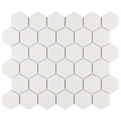 Transform your space into a tribute to retro design with our Gotham Hex 2” White Unglazed Porcelain Floor and Wall Mosaic Tile. As a modern deviation from the classic mosaic, this enlarged fresh option is a throwback to traditional retro design with a contemporary feel. Unglazed off-white hexagons are arranged on an interlocking mesh to create a seamless installation. This minimalistic geometric porcelain mosaic is unique yet simplistic enough to integrate into any design, ranging from tradition White Hexagon Tile Bathroom, Hexagon Tile Bathroom, Affinity Tile, White Hexagon Tiles, Wall Mosaic, Fireplace Facade, Unglazed Porcelain, Merola Tile, Porcelain Mosaic Tile