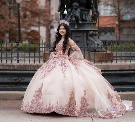 Quinceanera rose gold theme