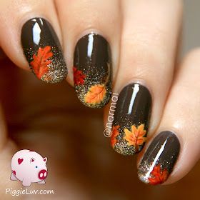 Thanksgiving Nail Designs, Thanksgiving Nail Art, Fall Nail Art Designs, Cute Nails For Fall, Leaf Designs, Thanksgiving Nails, Super Nails, Fall Nail Art, Gel Nail Designs