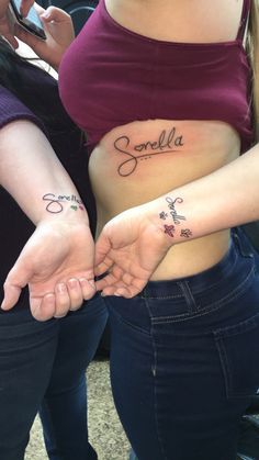 "Sorella" means Sister in Italian. There are 3 of us so we each got 3 different accents. Hearts, butterflies, dots. Absolutely love our sister tats! Sorella Tattoo, Sister Tats, Sister Goals, Sister Tat, Hearts Butterflies, Sister Tattoo, Sister Tattoos, Piercing Tattoo, Infinity Tattoo