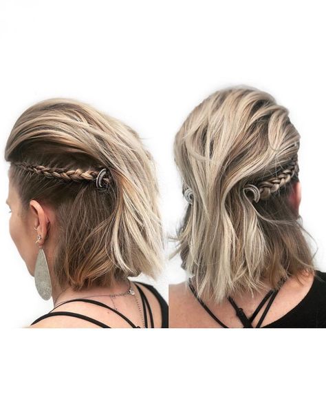 Braided Short Hairstyles, French Braid Short Hair, Pirate Hair, Two French Braids, Boxer Braids, Viking Hair, French Braid Hairstyles, Corte Pixie, Short Braids